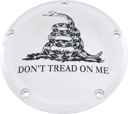 CE Chrome Billet Dont Tread Derby Cover