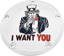 CE Billet Chrome Uncle Sam Derby Cover