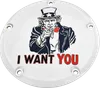 CE Billet Chrome Uncle Sam Derby Cover