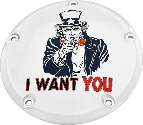 CE Billet Chrome Uncle Sam Derby Cover