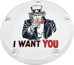 CE Billet Chrome Uncle Sam Derby Cover