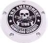 CE Chrome Billet 2nd Amendment Derby Cover