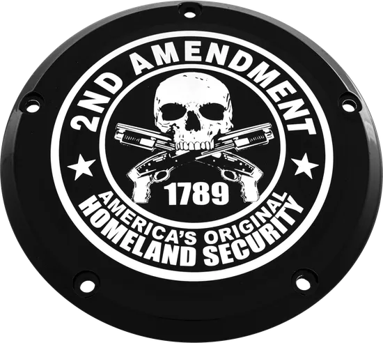 CE Black Billet 2nd Amendment Derby Cover