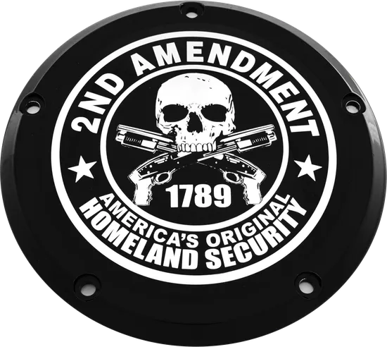 CE Black Billet 2nd Amendment Derby Cover