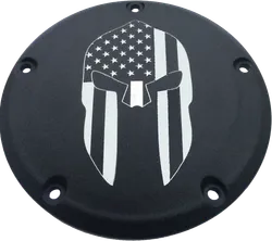 CE Billet Black Spartan Derby Cover