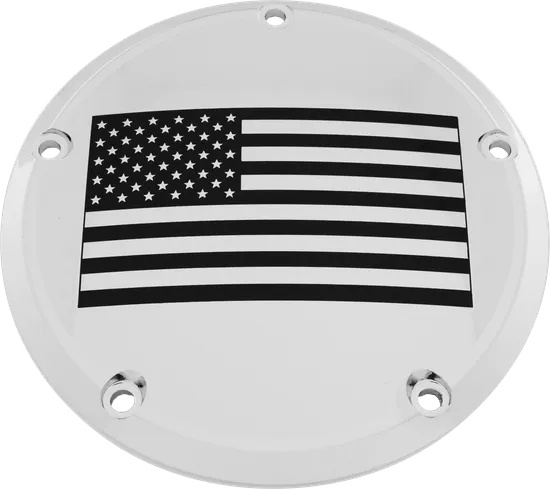 CE Chrome Billet American Flag Derby Cover