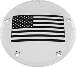 CE Chrome Billet American Flag Derby Cover