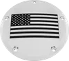 CE Chrome Billet American Flag Derby Cover