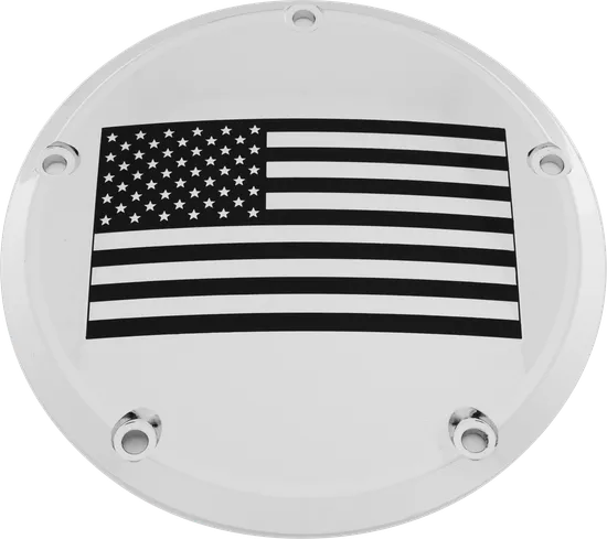 CE Chrome Billet American Flag Derby Cover