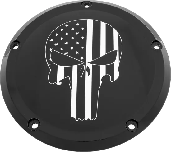 CE Black Billet Punisher Derby Cover