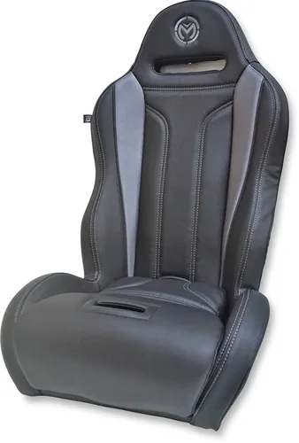 Moose Black Grey Vinyl Vented Suspension Seat