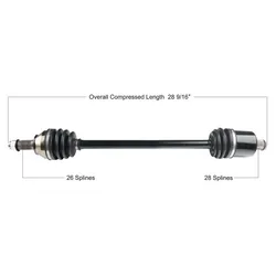 Tytaneum Replacement CV Axle Rear Left or Right