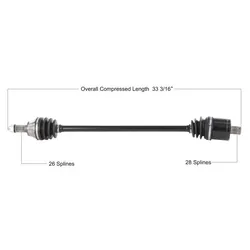 Tytaneum Replacement CV Axle Rear Left or Right