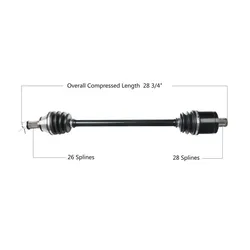 Tytaneum Replacement CV Axle Rear Left or Right