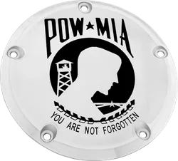 CE Chrome Billet Pow Mia Derby Cover