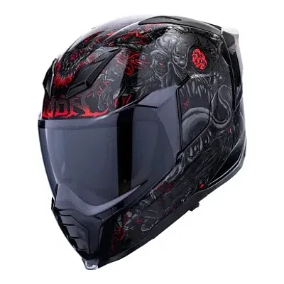 Icon Adult Ultraflite Misanthrope Helmet Full Face | XS S M L XL 2XL 3XL | Black Red