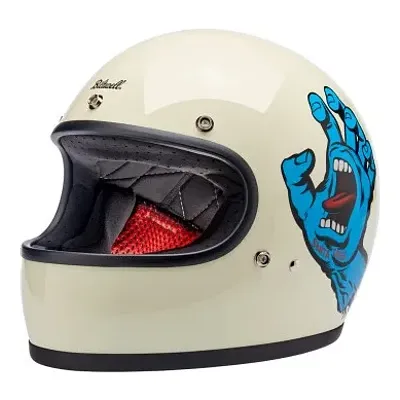 Biltwell Inc. Adult Santa Cruz Gringo Helmet Full Face | XS S M L XL 2XL | Blue White Black
