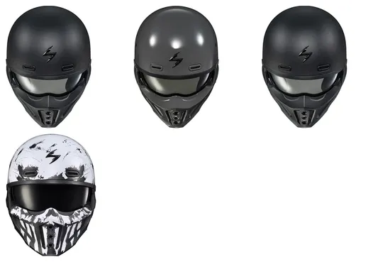 Scorpion Adult Covert X Helmet Modular | S L XL 2XL | Black Satin Gray Black White