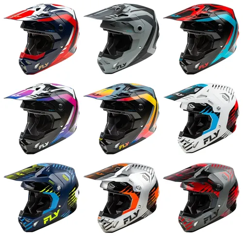 Fly Racing Adult Youth Formula CP Helmet MX Full Face | XS S M L XL 2XL | Red Black Blue White Purple Gray Orange Navy Fluorescent Yellow Silver