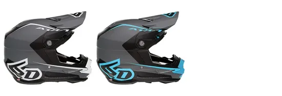 6D Helmets Adult ATR-1 Stealth Helmet MX | XS S M XL | Black Gray White Blue 1