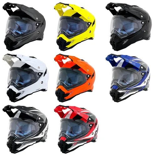 AFX Adult FX-41DS Helmet MX Full Face | XS S M L XL 2XL | Gray Fluorescent Yellow Black White Fluorescent Orange Blue Black Satin Red