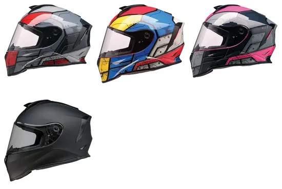 Z1R Youth Warrant 2.0 Sentinel Helmet Full Face | S M L | Black Gray Red Blue Yellow Pink 1