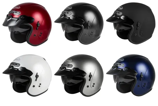 Gmax Adult GM-32 Helmet Open Face | XS S M L XL 2XL 3XL | Red Black Black Satin White Gray Blue 1