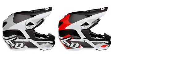 6D Helmets Adult ATR-1 Apex Helmet MX | XS S | Black White Gray Red 1