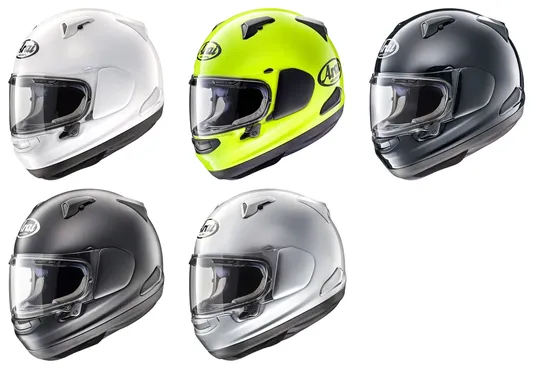 Arai Adult Signet-X Solid Helmet Full Face | XS S M XL 2XL | White Fluorescent Yellow Black Pearl Black Satin Silver
