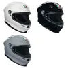 AGV Adult K6 S Carbon Fiber Solid Helmet Full Face | XS L XL 2XL | White Black Gray