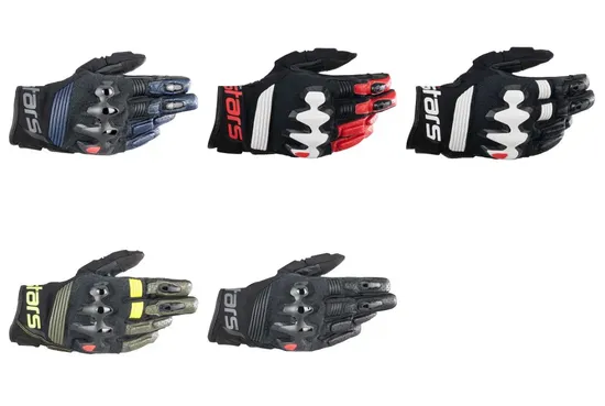 Alpinestars Halo Leather Gloves Adult S M L XL 2XL 3XL Black Blue White Red Fluorescent Yellow 1
