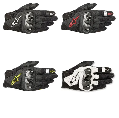 Alpinestars SMX-1 Air Carbon V2 Gloves Adult S M L XL 2XL 3XL Black Red Fluorescent Yellow White 1
