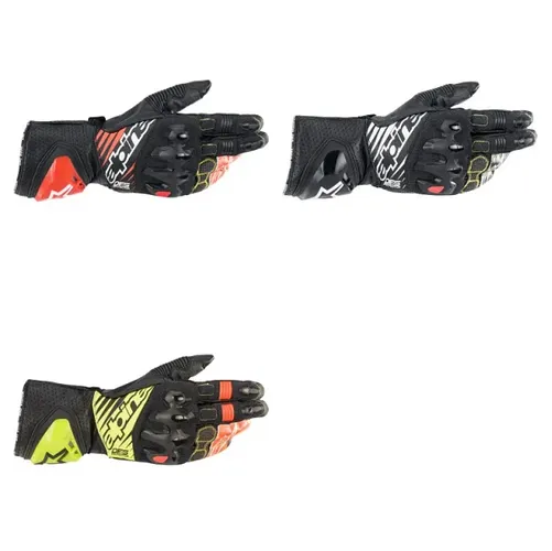 Alpinestars GP Tech V2 S Gloves Adult S M L XL 2XL 3XL Black White Red Yellow 1
