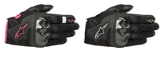 Alpinestars Stella SMX-1 Air V2 Gloves Adult XS S M L XL Black Pink 1