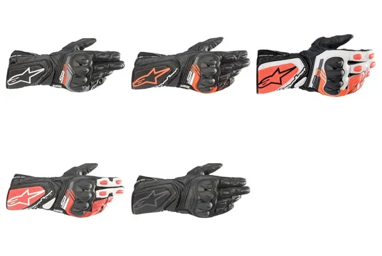 Alpinestars SP-8 V3 Gloves Adult S M L XL 2XL 3XL Black White Red Fluorescent Red 1