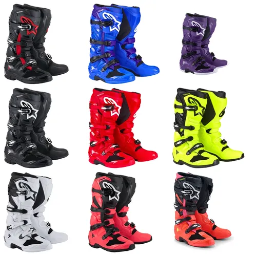 Alpinestars Tech 7 Boots Men Adult 5 6 7 8 9 10 11 12 13 14 15 16 Black Fluorescent Red Blue Purple Fluorescent Orange Gray Red White Fluorescent Yellow Pink Fluorescent Pink 1