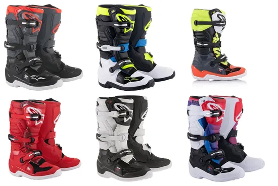 Alpinestars Youth Tech 7S Boots Youth 4 6 7 8 Black Gray Red Yellow White Rainbow 1