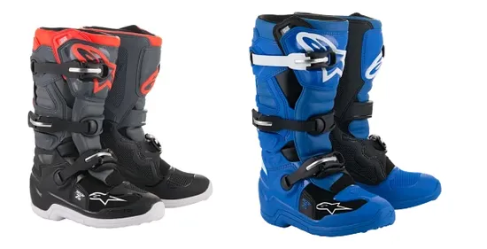 Alpinestars Tech 7S Boots Youth  Gray Red Black Blue White 1