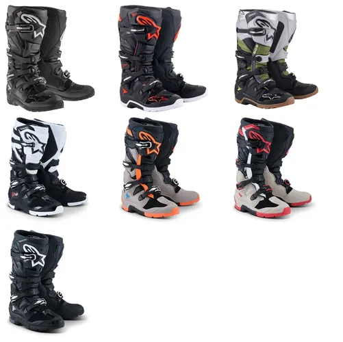 Alpinestars Tech 7 Enduro Boots Adult 5 6 7 8 9 10 11 12 13 14 15 16 Black Red Green Silver White Gray Orange Purple