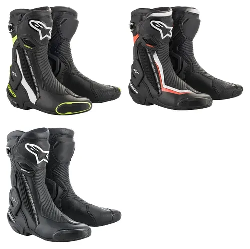 Alpinestars SMX Plus Boots Adult 10.5 11.5 12 12.5 3.5 5 6 6.5 7.5 8 9 9.5 Black White Red 1