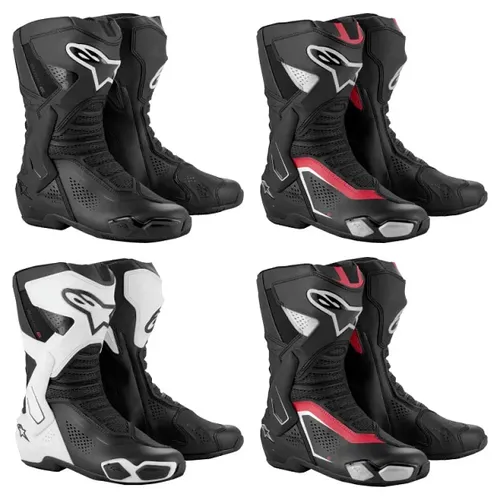 Alpinestars SMX-6 V3 Vented Boots Adult 10.5 11.5 12 12.5 13.5 14 3.5 4 5 6 6.5 7.5 8 9 9.5 Black Red Silver White 1