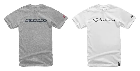 Alpinestars Adult Men Wordmark T-Shirt XL 2XL Black White Blue Gray Red 1