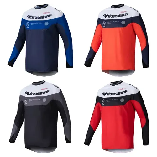 Alpinestars Adult Men Pro Dura Jersey S M L XL 2XL Blue White Navy Orange Black Gray Red 1