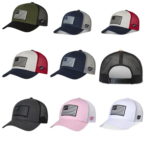 Alpinestars Adult Unisex Men Flag Snapback Hat One Size Black Green Navy Gray White Red Blue Tan Charcoal Pink 1