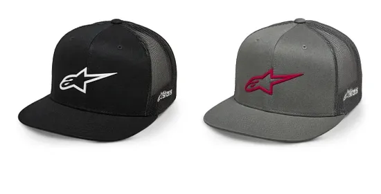 Alpinestars Adult Unisex 3D Ageless Trucker Hat One Size Black White Gray Red