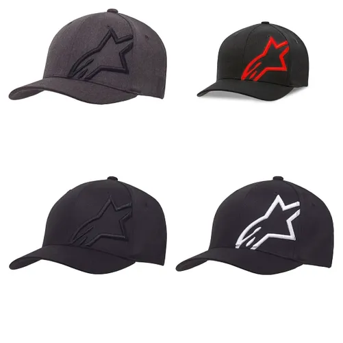 Alpinestars Adult Unisex Corporate Shift 2 Curved Brim Hat L XL S M Charcoal Black Black Red Black Black Black White
