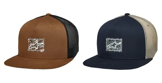 Alpinestars Adult Unisex Mackinic Trucker Hat One Size Black Brown Blue 1