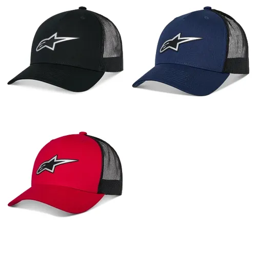 Alpinestars Adult Unisex Reflect Ageless Trucker Hat One Size Black Navy Red 1