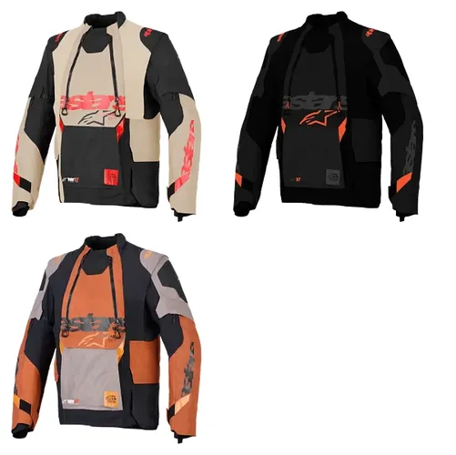 Alpinestars Adult Men Halo Pro Drystar XF Laminated Jacket S M L XL 2XL 3XL 4XL Black Tan Red Charcoal Gray Orange