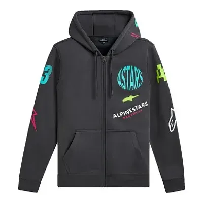 Alpinestars Adult Men Variegate Zip Hoodie M L XL 2XL Gray 1